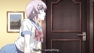 Purple-haired hentai girl facial Asian sex scene screenshot
