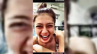 Malaysian teen cleavage selfie tease Asian sex movie still