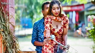 Indian beauty French kissing closeup Asian sex movie still