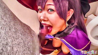Cosplay Asian babe spread squat top pick video preview