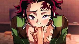 Genya Shinazugawa finger suck yaoi hot sex scene screenshot