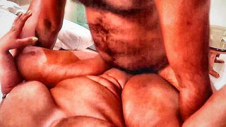 Indian curvy stepmom doggy fucked Asian sex movie still