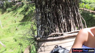Thai girlfriend licked in Bali Asian couple sex video