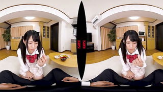 Mitsuki Nagisa schoolgirl dildo VR hot sex scene screenshot