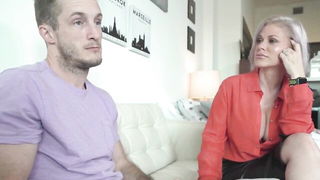 Busty MILF teases stepson POV free xxx scene