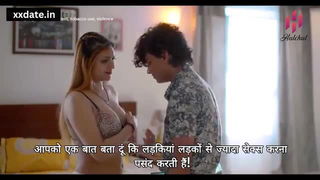 Redhead Indian MILF kissing man Asian sex scene screenshot