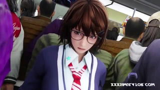 Busty Japanese schoolgirl train sex top pick video preview