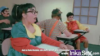 Lisa Bullock schoolgirl blowjob scene video frame