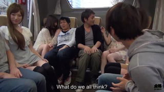 Japanese bus orgy with microphone hot sex scene screenshot