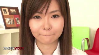 Smiling Asian student fingered close-up porn video preview